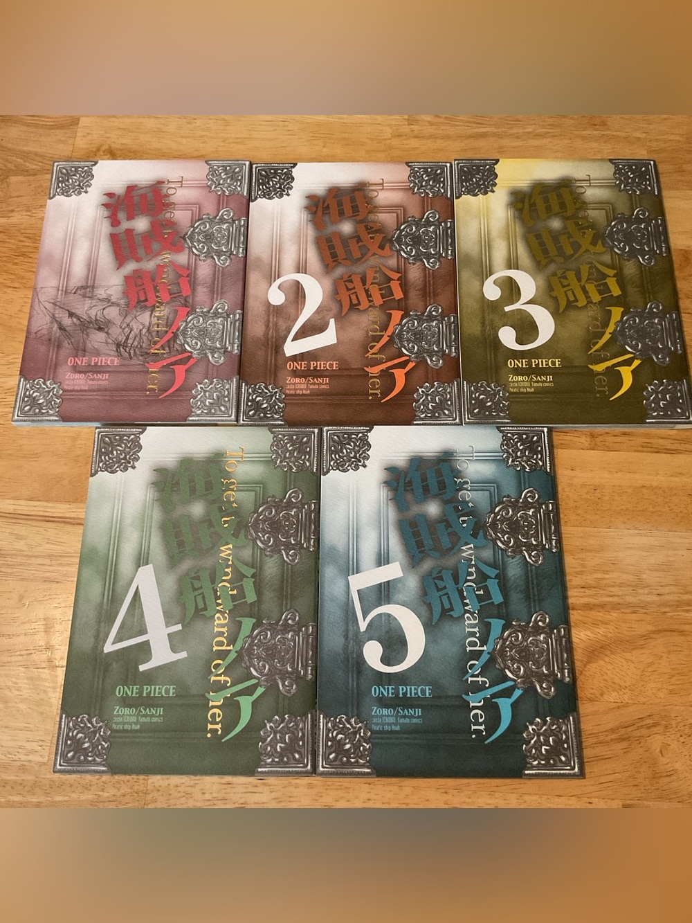 ZoroSan Zoro x Sanji yaoi manga Doujinshi Pirate Ship Noah 1-5 by Ichioku Yamato